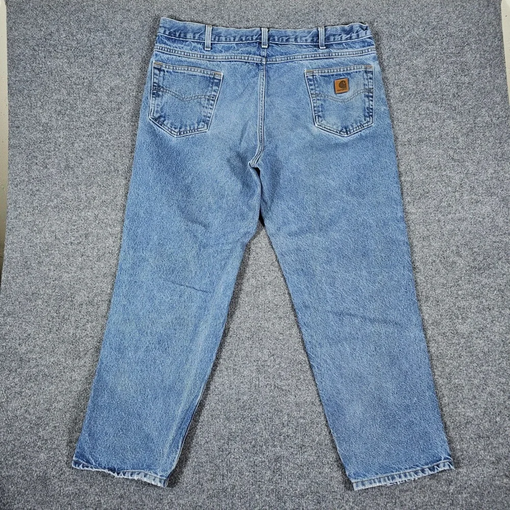 Y2K Baggy Carhartt Denim Jeans Light Wash Tagged Size 42x30 Actual 38x29